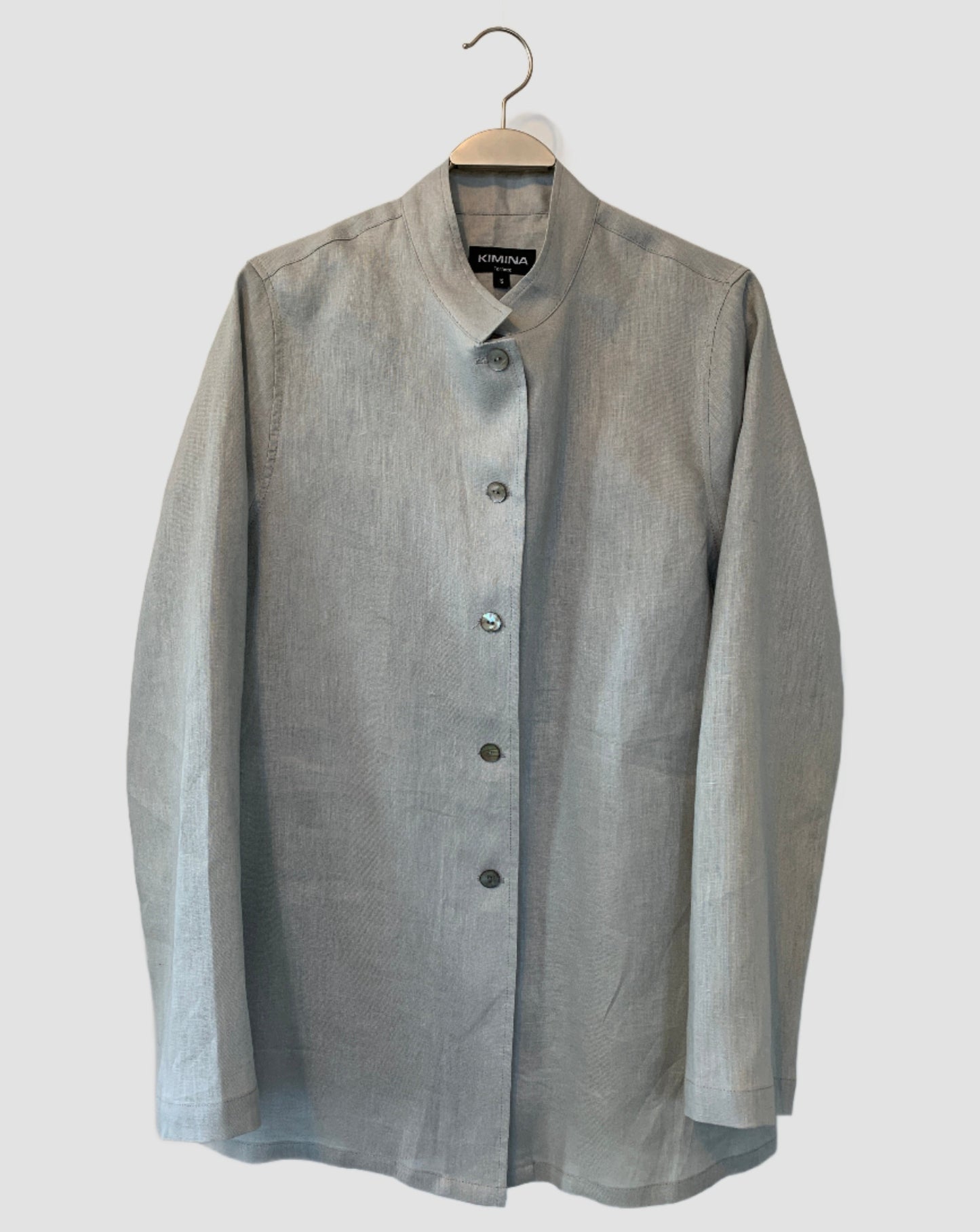 Linen Shirt (Stone) Mandarin