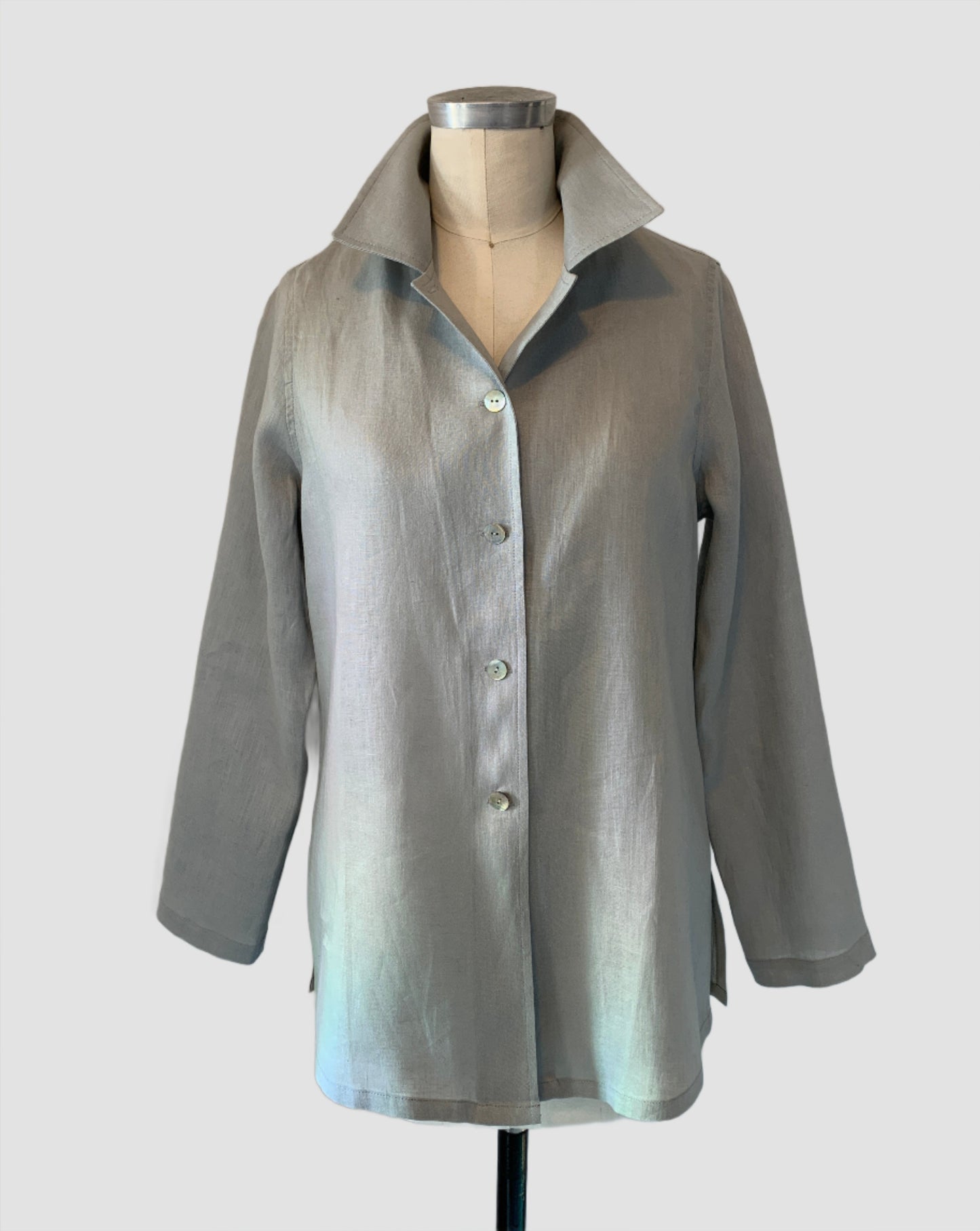 Linen Shirt (Stone) Notch