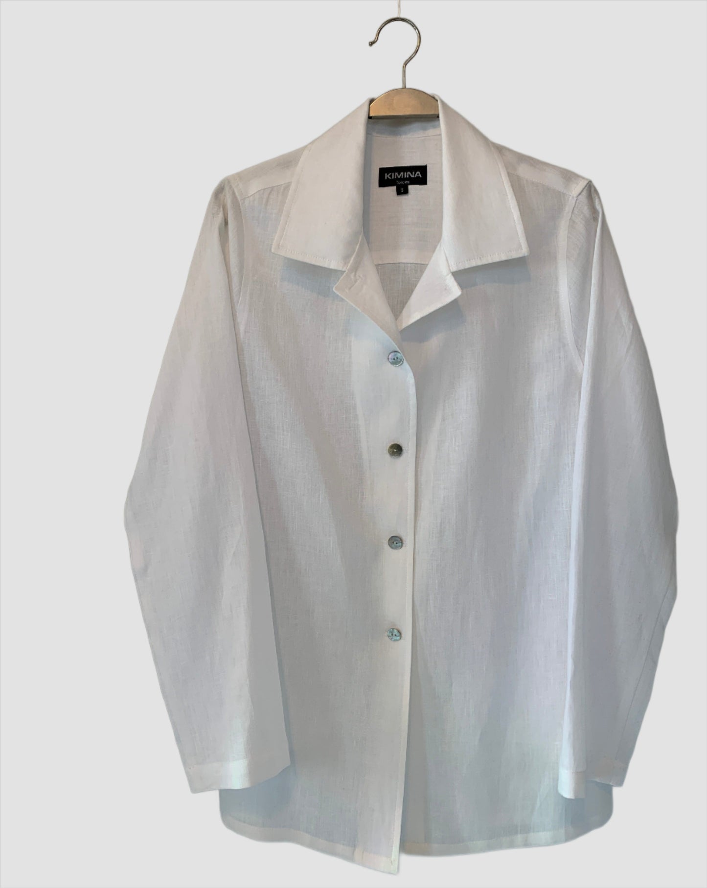 Linen Shirt (White) Notch