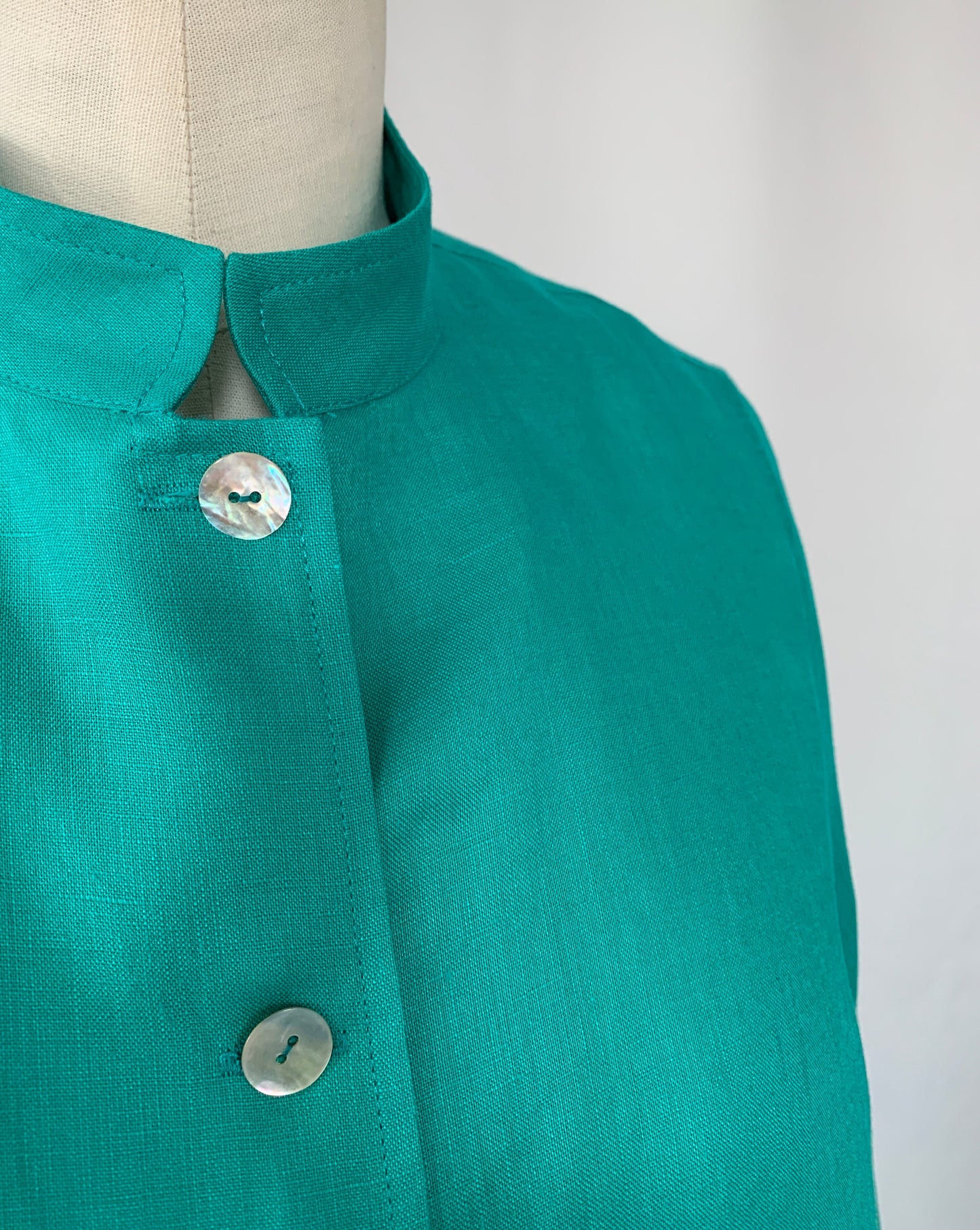 Linen Shirt (Emerald Green)