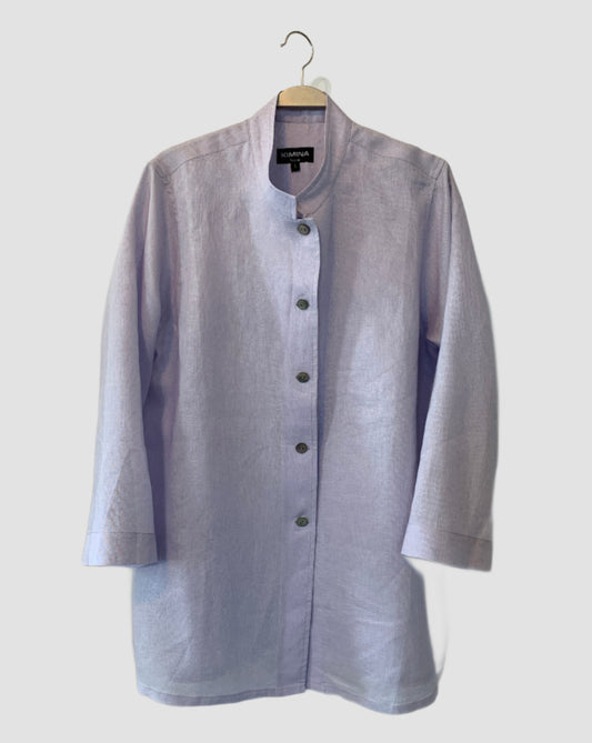 Linen Shirt 3/4 Sleeve (Periwinkle)