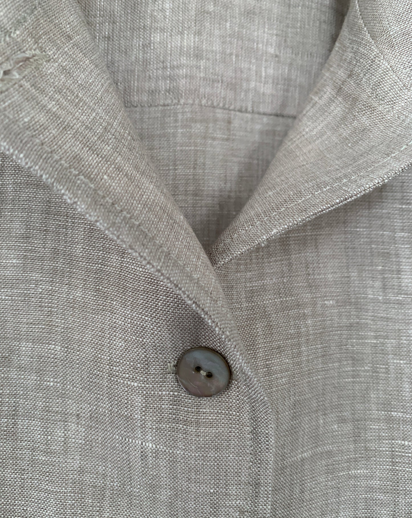 Linen Shirt (Sand/White Melange)