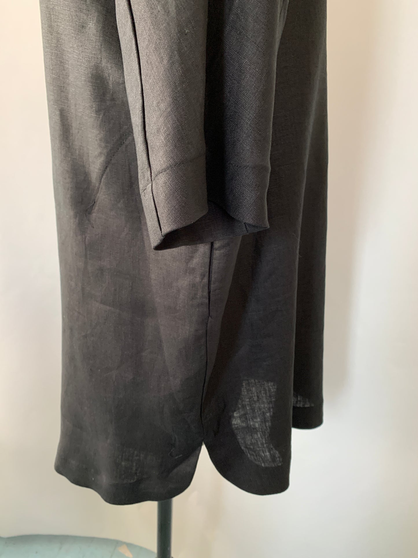 Linen LongTunic Top Black