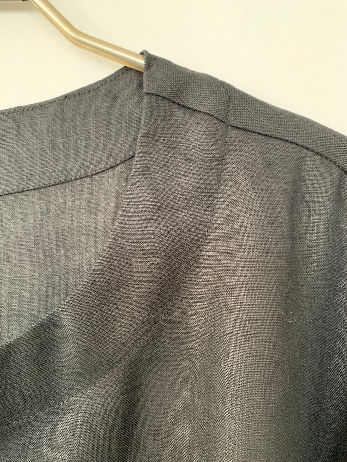 Linen LongTunic Top Black