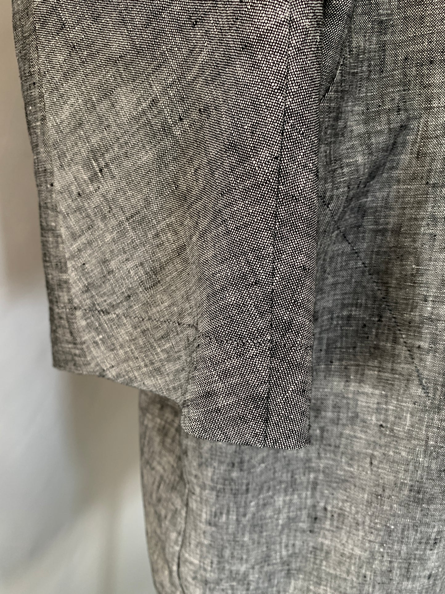 Linen LongTunic Top(grey Melange)