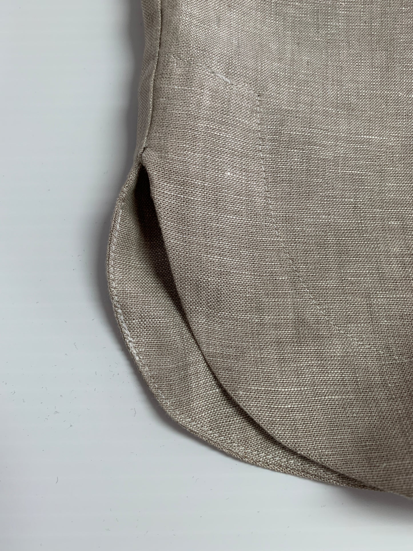 Linen Long Tunic Top(Sand/White Melange)