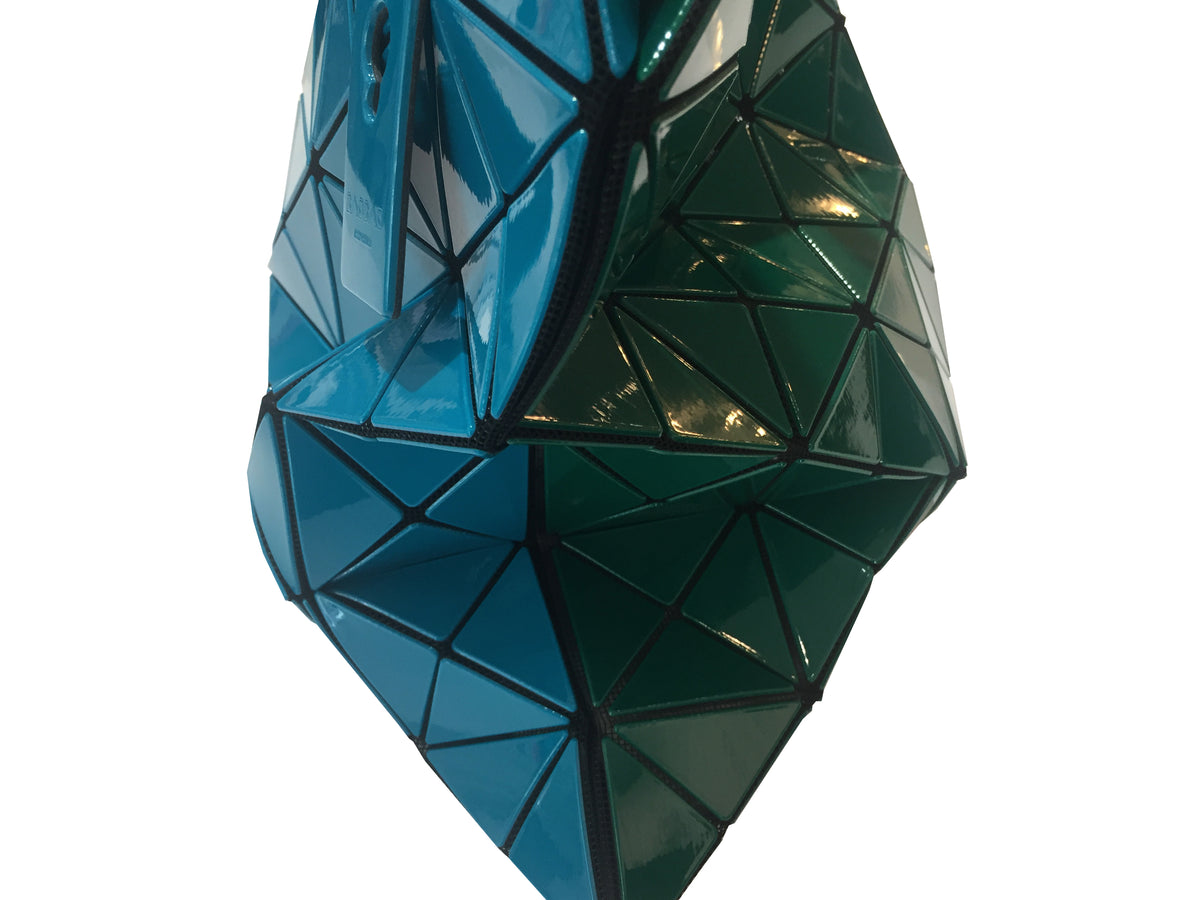 Issey Miyake Bao Bao - Lucent W Color 2-Tone Tote (Green x Turquoise Blue)